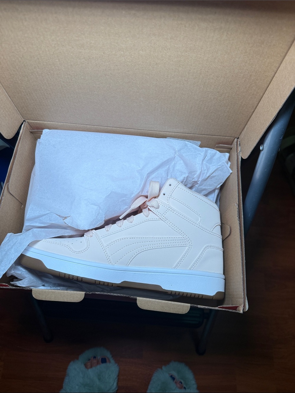 Puma Men's High-Top Sneakers in Light Pink
